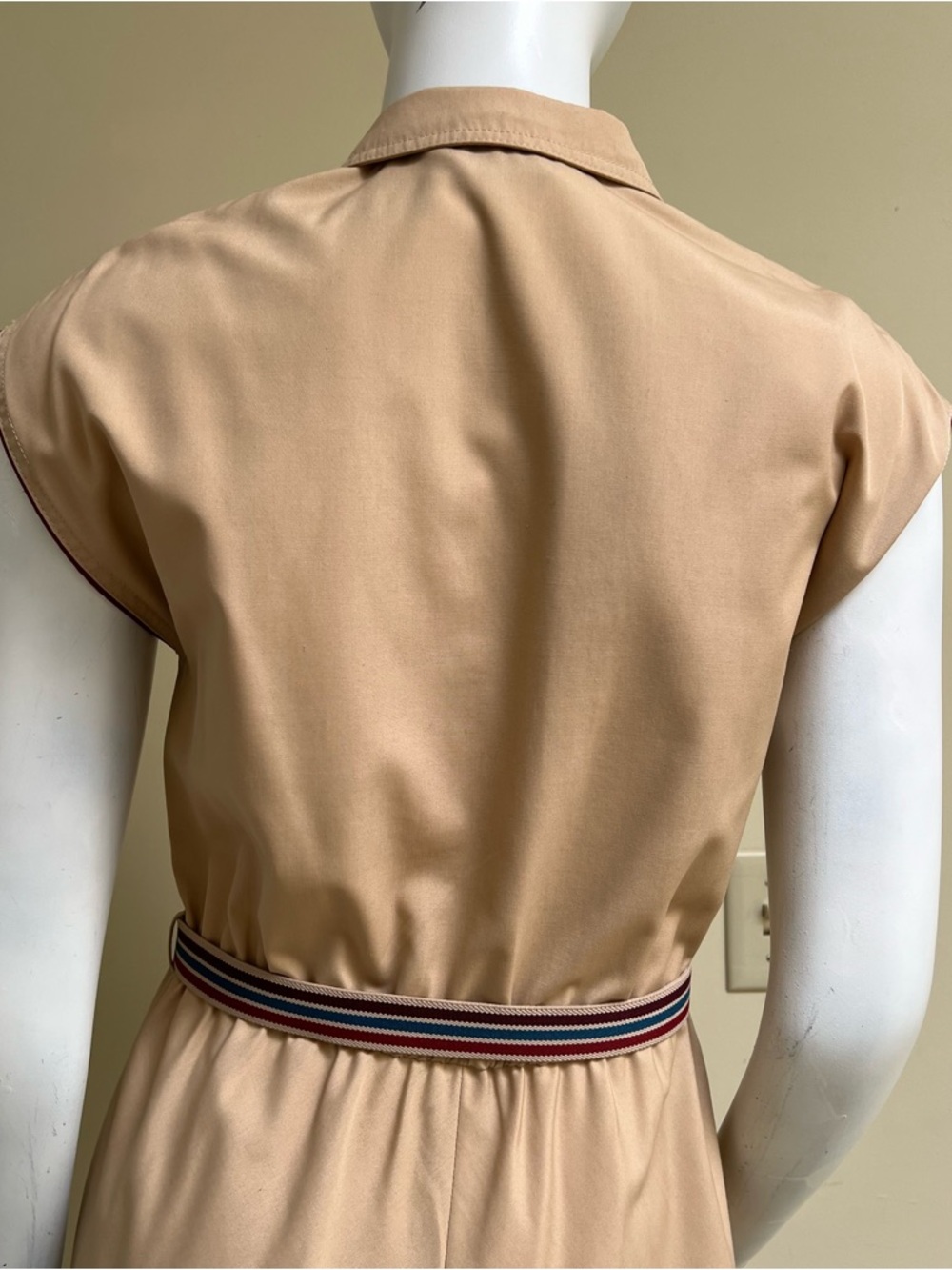 Vintage Sasson Khaki Dress - Picture 9 of 12